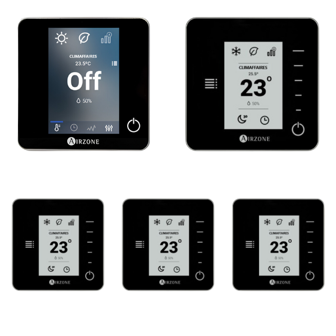 Pack 5 thermostats Airzone noir